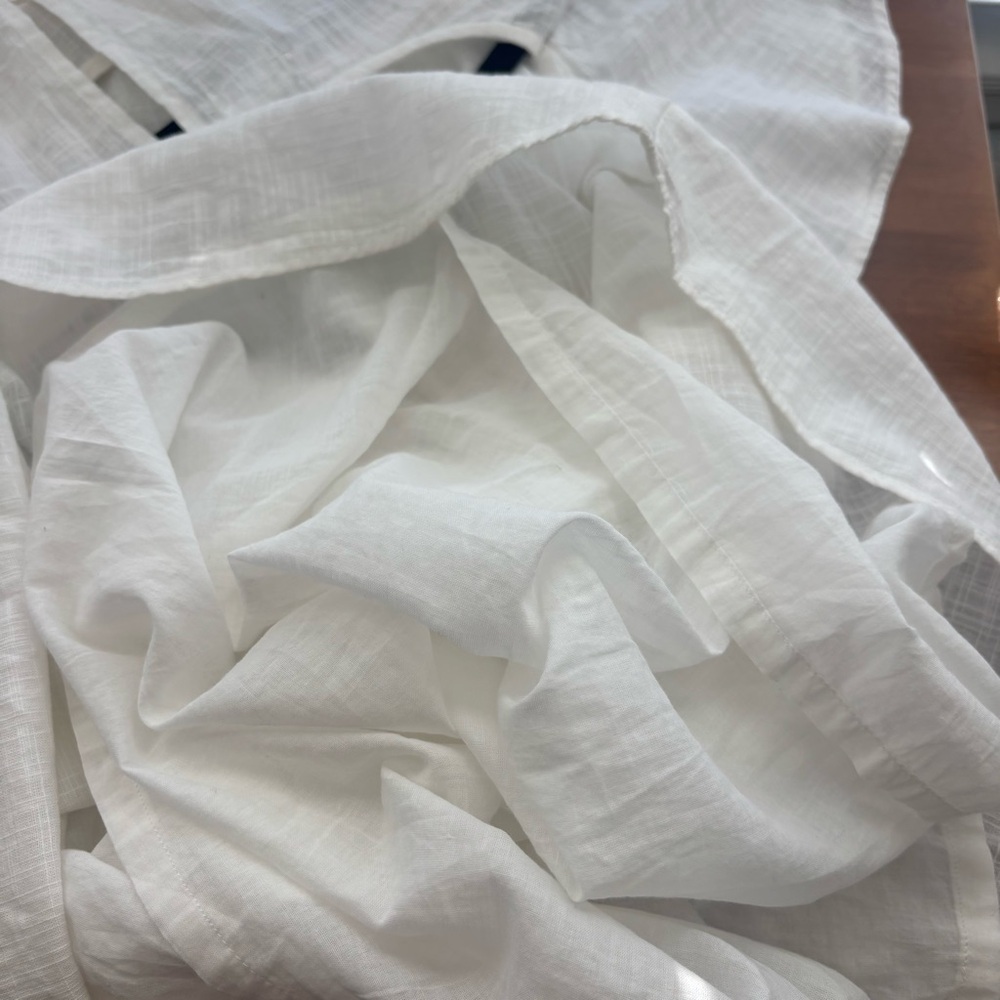 NWT Old Navy White Sheer Flutter Sleeve Dress, Size Medium - Picture 12 of 13